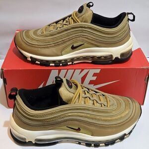 Nike Air Max 97 Metallic Gold Women's Size 9 Varsity Red